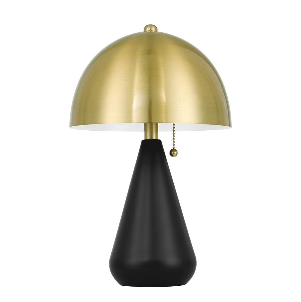 Craftmade Shelby 2 Light Table Lamp In Flat Black/satin Brass