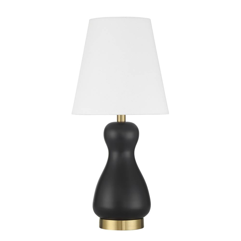 Craftmade 87020FBSB-T Flat Black,Satin Brass Gloria 1 Light Table Lamp In Flat Black/satin Brass Image 1