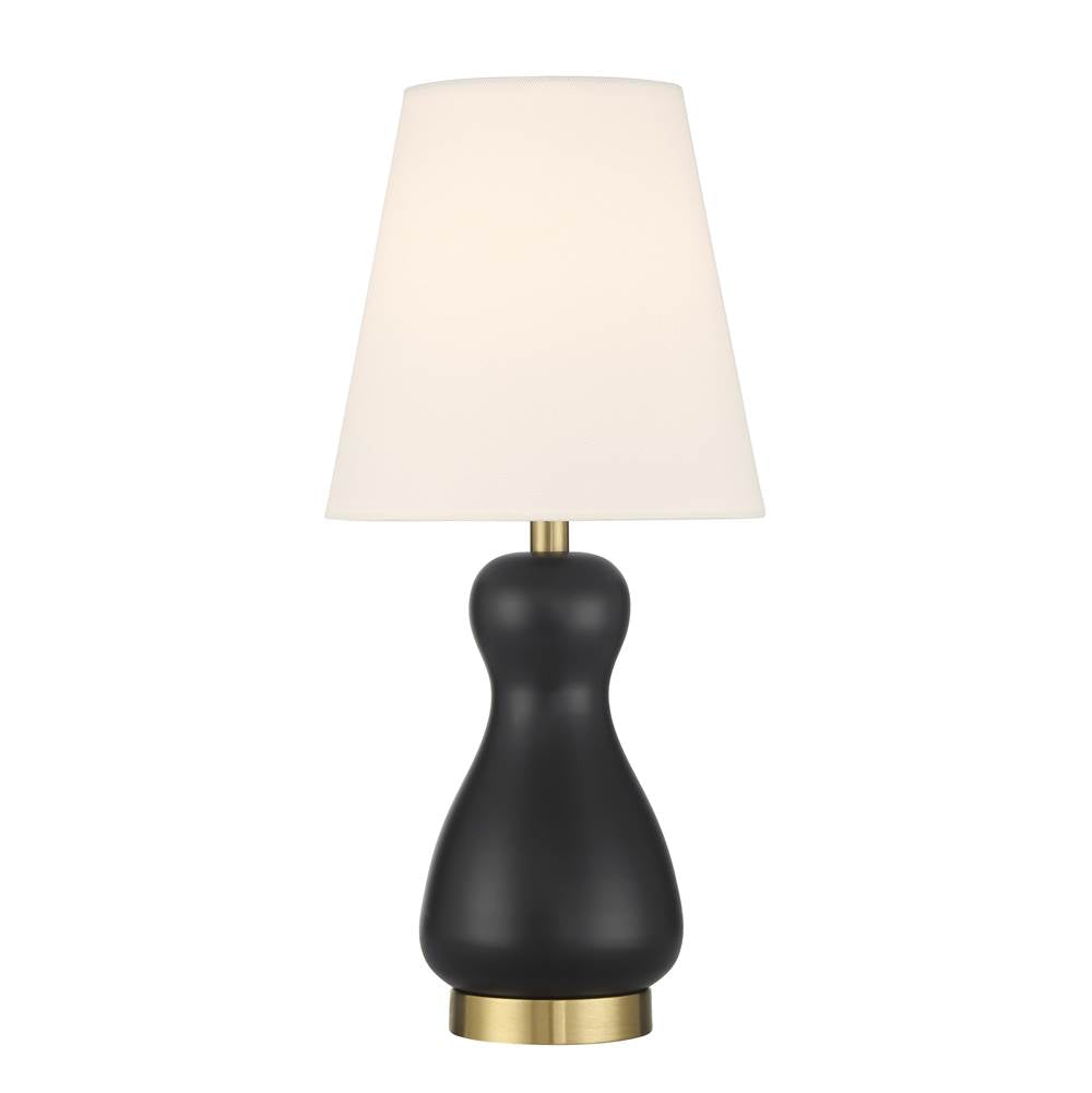 Craftmade Gloria 1 Light Table Lamp In Flat Black/satin Brass