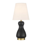 Craftmade Gloria 1 Light Table Lamp In Flat Black/satin Brass