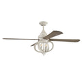 Craftmade Augusta 60'' 4-blade Ceiling Fan In Cottage White W/ Driftwood Blades; Integrated Light Kit
