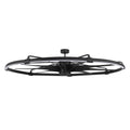 Craftmade Axel 80'' 9-blade Ceiling Fan In Flat Black W/ Flat Black Blades,  Integrated Light Kit