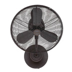 Craftmade BW116AG3-HW Aged Bronze Textured Bellows I 14'' 3-blade Hard-wired Indoor/outdoor (damp) Wall Fan In Aged Bronze Textured W/ Aged Bronze Blades; Not Light Kit Adaptable Image 1