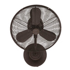 Craftmade Bellows I Bellows I 14'' 3-blade Hard-wired Indoor/outdoor (damp) Wall Fan In Aged Bronze Textured W/ Aged Bronze Blades; Not Light Kit Adaptable