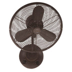 Craftmade BW116AG3 Aged Bronze Textured Bellows I 14'' 3-blade Indoor/outdoor (damp) Wall Fan In Aged Bronze Textured W/ Aged Bronze Blades; Not Light Kit Adaptable Image 1