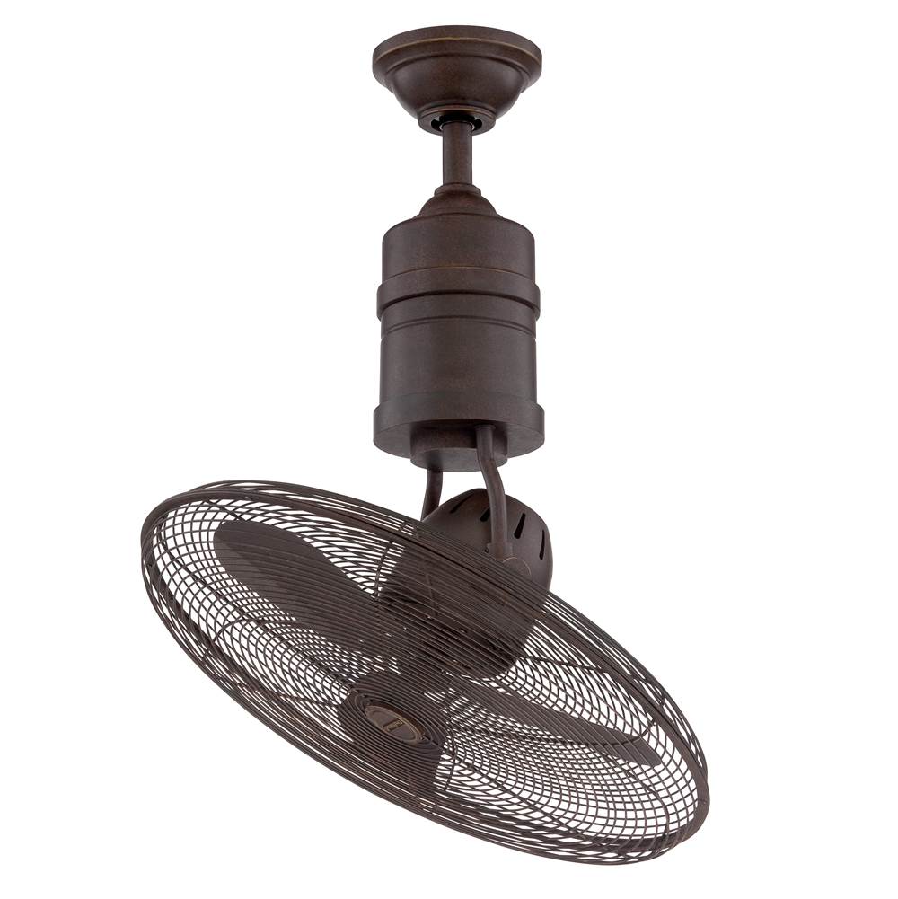 Craftmade Bellows Iii Bellows Iii 18'' 3-blade Indoor/outdoor (damp) Ceiling Fan In Aged Bronze Textured W/ Aged Bronze Blades; Not Light Kit Adaptable