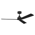 Craftmade Charming 52'' 3-blade Ceiling Fan In Flat Black With Flat Black Blades, Light Kit Sold Separately