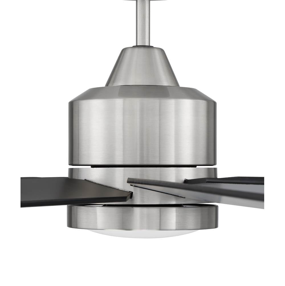 Craftmade CHP60BNK9 Brushed Polished Nickel Champion 60'' 9-blade Ceiling Fan In Brushed Polished Nickel W/ Brushed Nickel/flat Black Blades; Light Kit Included (optional) Image 6
