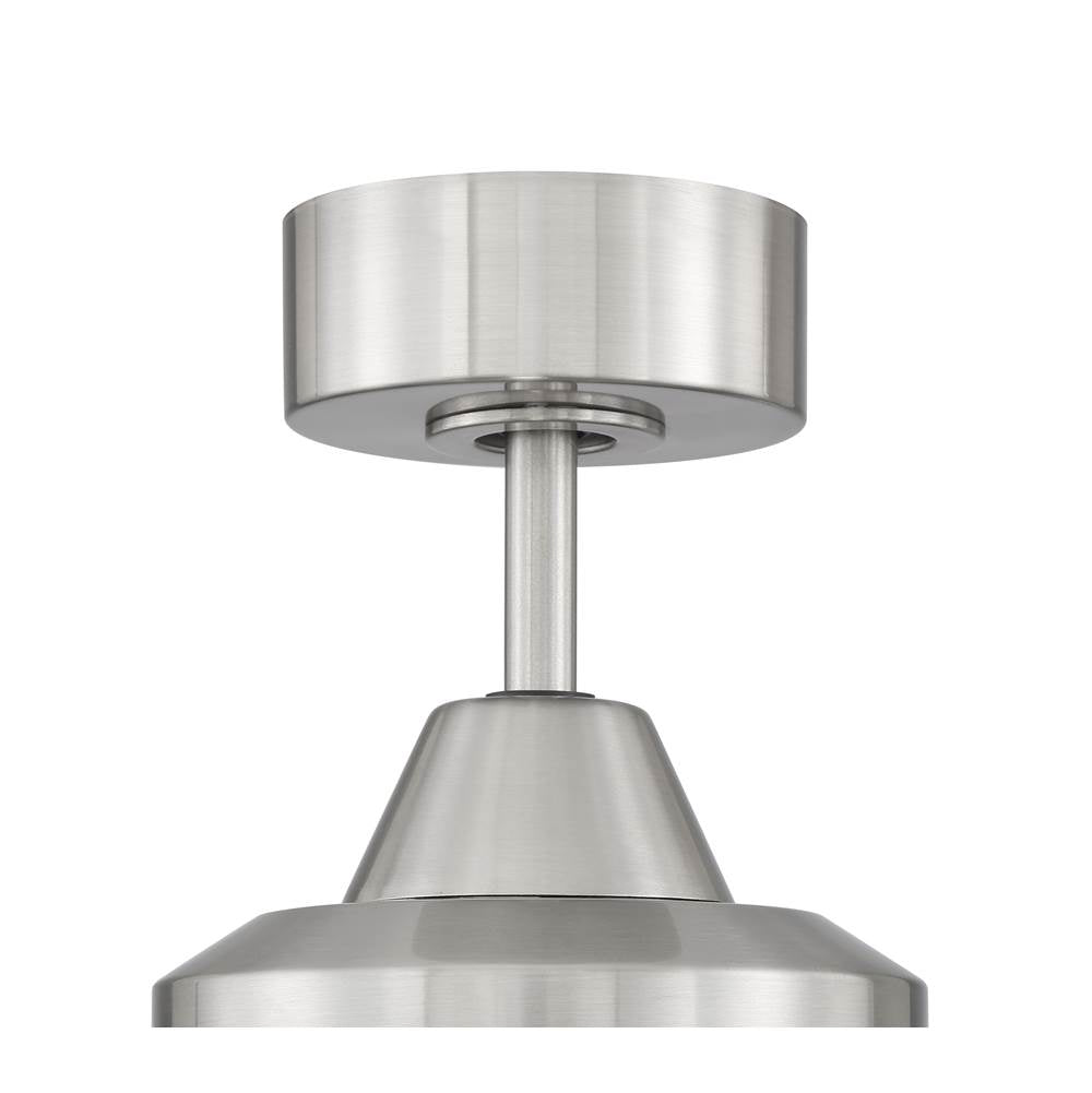 Craftmade CHP60BNK9 Brushed Polished Nickel Champion 60'' 9-blade Ceiling Fan In Brushed Polished Nickel W/ Brushed Nickel/flat Black Blades; Light Kit Included (optional) Image 2