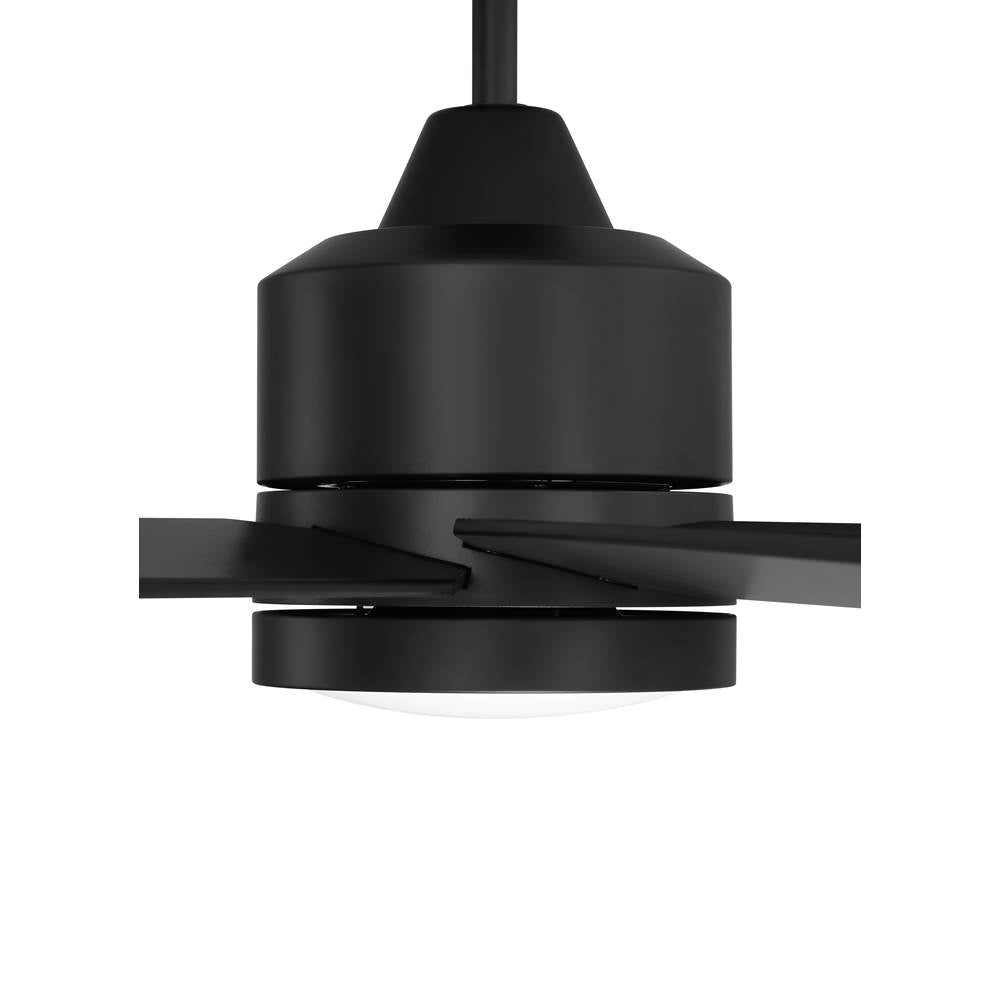 Craftmade CHP60FB9 Flat Black Champion 60'' 9-blade Indoor/outdoor (damp) Ceiling Fan In Flat Black W/ Flat Black Blades; Light Kit Included (optional) Image 7