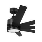 Craftmade CHP60FB9 Flat Black Champion 60'' 9-blade Indoor/outdoor (damp) Ceiling Fan In Flat Black W/ Flat Black Blades; Light Kit Included (optional) Image 5