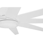 Craftmade CHP60MWW9 Matte White Champion 60'' 9-blade Indoor/outdoor (damp) Ceiling Fan In Matte White W/ Matte White Blades; Light Kit Included (optional) Image 6
