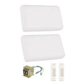 Craftmade Builder Chime Builder 2 Chime Kit In White With 2 Illuminated White Buttons And T1630 Transformer