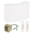 Craftmade Builder Chime Contemporary Chime Kit In White With 2 Illuminated White Buttons And T1630 Transformer