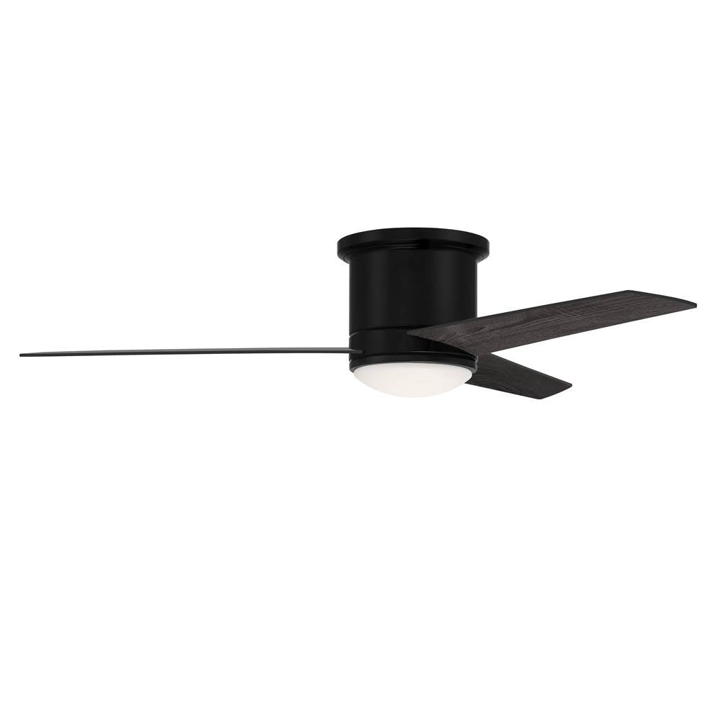 Craftmade Cole 52'' 3-blade Indoor/outdoor (damp) Ceiling Fan In Flat Black W/ Flat Black/greywood Blades; Light Kit Included (optional)