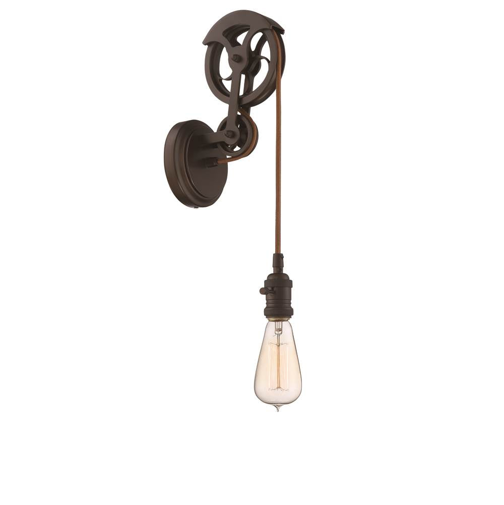 Craftmade Design And Combine Design-a-fixture 1 Light Keyed Socket Pulley Wall Sconce Hardware In Aged Bronze Brushed
