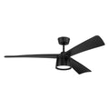 Craftmade CTO52FB3 Flat Black Canto 52'' 3-blade Indoor/outdoor (damp) Ceiling Fan In Flat Black With Flat Black Blades, Light Kit Included (optional) Image 1