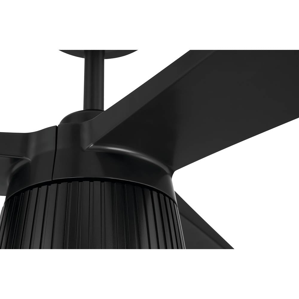 Craftmade CTO52FB3 Flat Black Canto 52'' 3-blade Indoor/outdoor (damp) Ceiling Fan In Flat Black With Flat Black Blades, Light Kit Included (optional) Image 5