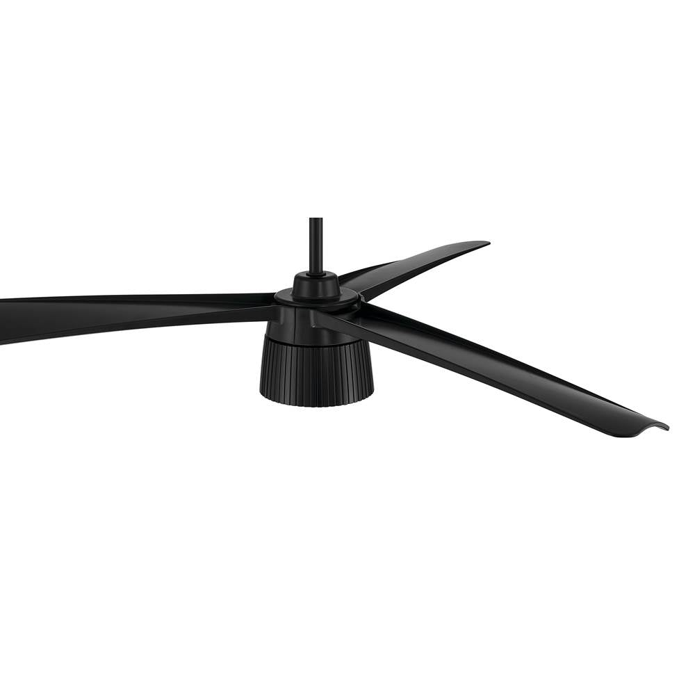Craftmade CTO52FB3 Flat Black Canto 52'' 3-blade Indoor/outdoor (damp) Ceiling Fan In Flat Black With Flat Black Blades, Light Kit Included (optional) Image 4