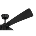 Craftmade CTO52FB3 Flat Black Canto 52'' 3-blade Indoor/outdoor (damp) Ceiling Fan In Flat Black With Flat Black Blades, Light Kit Included (optional) Image 3
