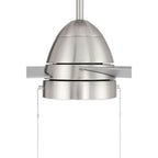 Craftmade CZY52BNK3 Brushed Polished Nickel Cozy 52'' 3-blade Ceiling Fan With Pull Chain In Brushed Polished Nickel With Brushed Nickel Blades, Light Kit Included (optional) Image 7