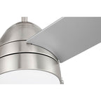 Craftmade CZY52BNK3 Brushed Polished Nickel Cozy 52'' 3-blade Ceiling Fan With Pull Chain In Brushed Polished Nickel With Brushed Nickel Blades, Light Kit Included (optional) Image 4