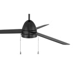 Craftmade CZY52FB3 Flat Black Cozy 52'' 3-blade Ceiling Fan With Pull Chain In Flat Black With Flat Black Blades, Light Kit Included (optional) Image 5