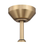 Craftmade DMK52SB5-NWF Satin Brass Dominick 52'' 5-blade Ceiling Fan In Satin Brass With Flat Black/black Walnut Blades, Integrated Light Kit Image 4