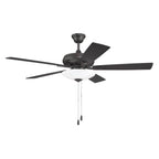 Craftmade ECF111CBZ5-CBZWLN Classic Bronze Eos 52'' 5-blade 3 Light Bowl Ceiling Fan In Classic Bronze With Classic Bronze/walnut Blades, Light Kit Included (optional) Image 9