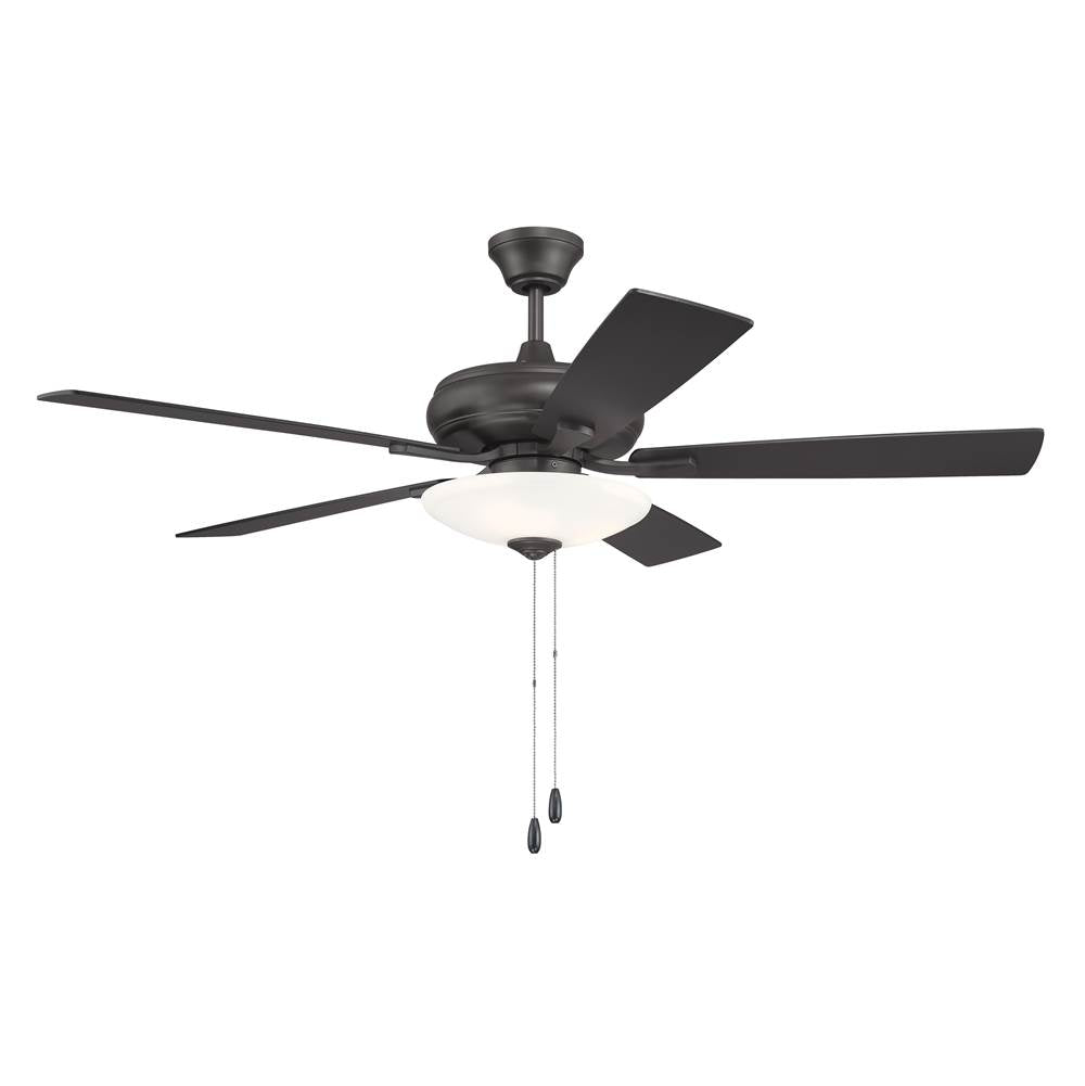 Craftmade ECF111CBZ5-CBZWLN Classic Bronze Eos 52'' 5-blade 3 Light Bowl Ceiling Fan In Classic Bronze With Classic Bronze/walnut Blades, Light Kit Included (optional) Image 8