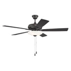 Craftmade ECF111CBZ5-CBZWLN Classic Bronze Eos 52'' 5-blade 3 Light Bowl Ceiling Fan In Classic Bronze With Classic Bronze/walnut Blades, Light Kit Included (optional) Image 8