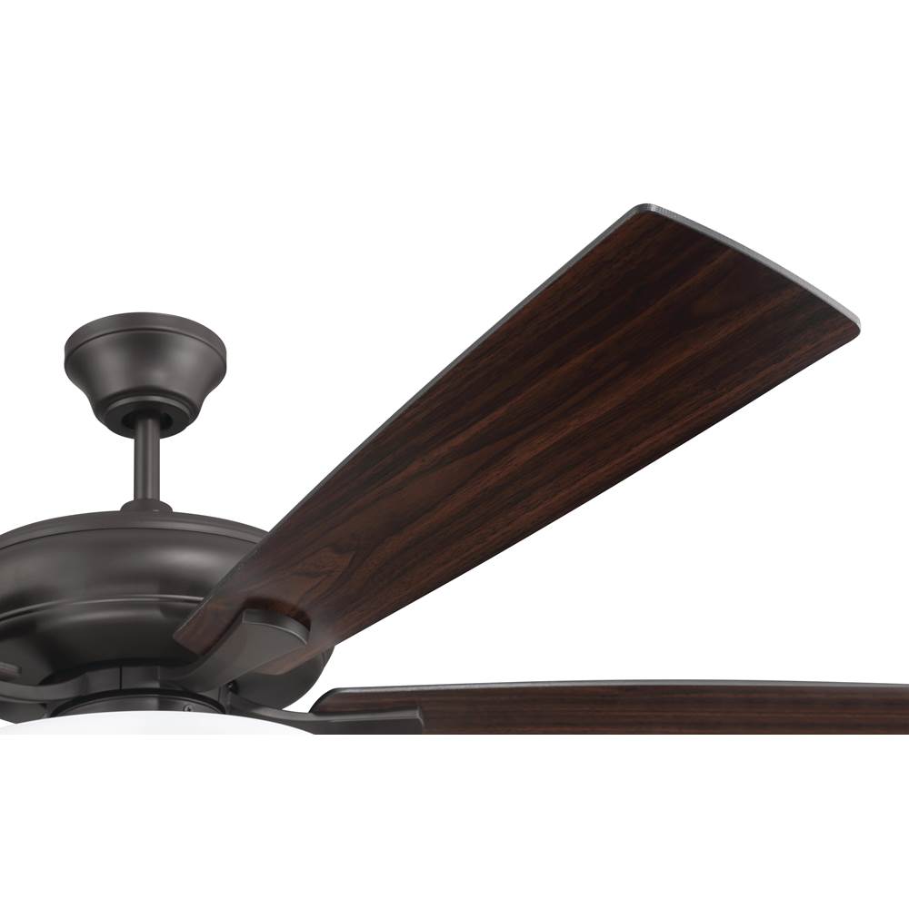 Craftmade ECF111CBZ5-CBZWLN Classic Bronze Eos 52'' 5-blade 3 Light Bowl Ceiling Fan In Classic Bronze With Classic Bronze/walnut Blades, Light Kit Included (optional) Image 4