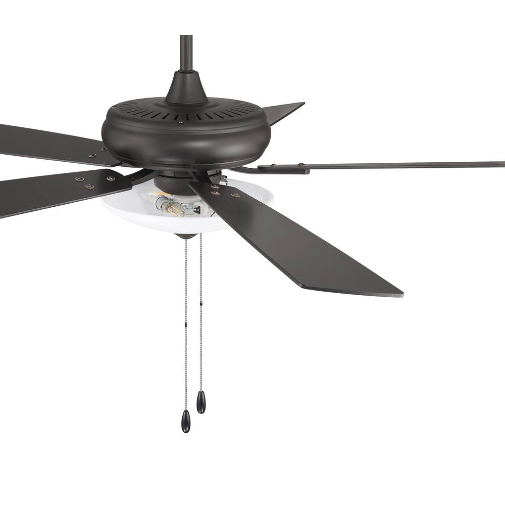 Craftmade ECF111CBZ5-CBZWLN Classic Bronze Eos 52'' 5-blade 3 Light Bowl Ceiling Fan In Classic Bronze With Classic Bronze/walnut Blades, Light Kit Included (optional) Image 3