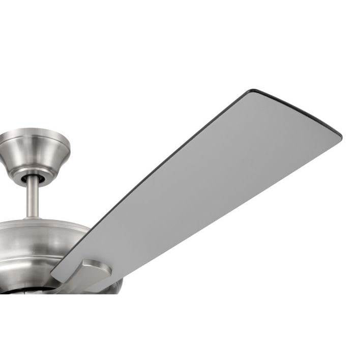 Craftmade ECF114BNK5-BNGW Brushed Polished Nickel Eos 52'' 5-blade Frost 4 Light Ceiling Fan In Brushed Polished Nickel W/ Brushed Nickel/greywood Blades; Integrated Light Kit Image 5