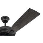 Craftmade ECF114FB5-FBGW Flat Black Eos 52'' 5-blade Frost 4 Light Ceiling Fan In Flat Black W/ Flat Black/greywood Blades; Integrated Light Kit Image 5