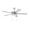 Craftmade Eos 52'' 5-blade Ceiling Fan In Brushed Polished Nickel With Brushed Nickel/greywood Blades; Led Pan Light Kit Included (optional)