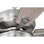 Craftmade ECF119BNK5-DWWLN Brushed Polished Nickel Eos 52'' 5-blade Ceiling Fan In Brushed Polished Nickel With Driftwood/walnut Blades, Led Pan Light Kit Included (optional) Image 5