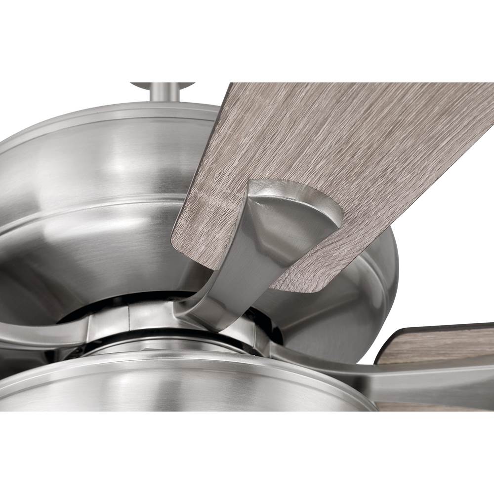Craftmade ECF119BNK5-DWWLN Brushed Polished Nickel Eos 52'' 5-blade Ceiling Fan In Brushed Polished Nickel With Driftwood/walnut Blades, Led Pan Light Kit Included (optional) Image 5