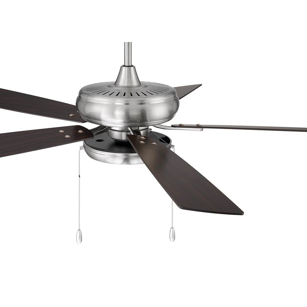 Craftmade ECF119BNK5-DWWLN Brushed Polished Nickel Eos 52'' 5-blade Ceiling Fan In Brushed Polished Nickel With Driftwood/walnut Blades, Led Pan Light Kit Included (optional) Image 3