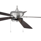 Craftmade ECF119BNK5-DWWLN Brushed Polished Nickel Eos 52'' 5-blade Ceiling Fan In Brushed Polished Nickel With Driftwood/walnut Blades, Led Pan Light Kit Included (optional) Image 3