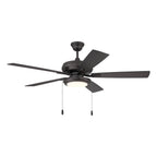 Craftmade Eos 52'' 5-blade Ceiling Fan In Classic Bronze With Classic Bronze/walnut Blades, Led Pan Light Kit Included (optional)