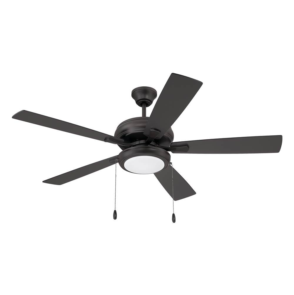 Craftmade ECF119CBZ5-CBZWLN Classic Bronze Eos 52'' 5-blade Ceiling Fan In Classic Bronze With Classic Bronze/walnut Blades, Led Pan Light Kit Included (optional) Image 2