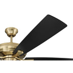 Craftmade ECF201SB5-BWNFB Satin Brass Eos 52'' 5-blade Clear 2 Light Bowl Ceiling Fan In Satin Brass With Black Walnut/flat Black Blades, Light Kit Included (optional) Image 3