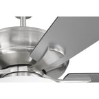 Craftmade ECF211BNK5-BNGW Brushed Polished Nickel Eos 52'' 5-blade Frost 2 Light Bowl Ceiling Fan In Brushed Polished Nickel With Brushed Nickel/greywood Blades, Light Kit Included (optional) Image 5
