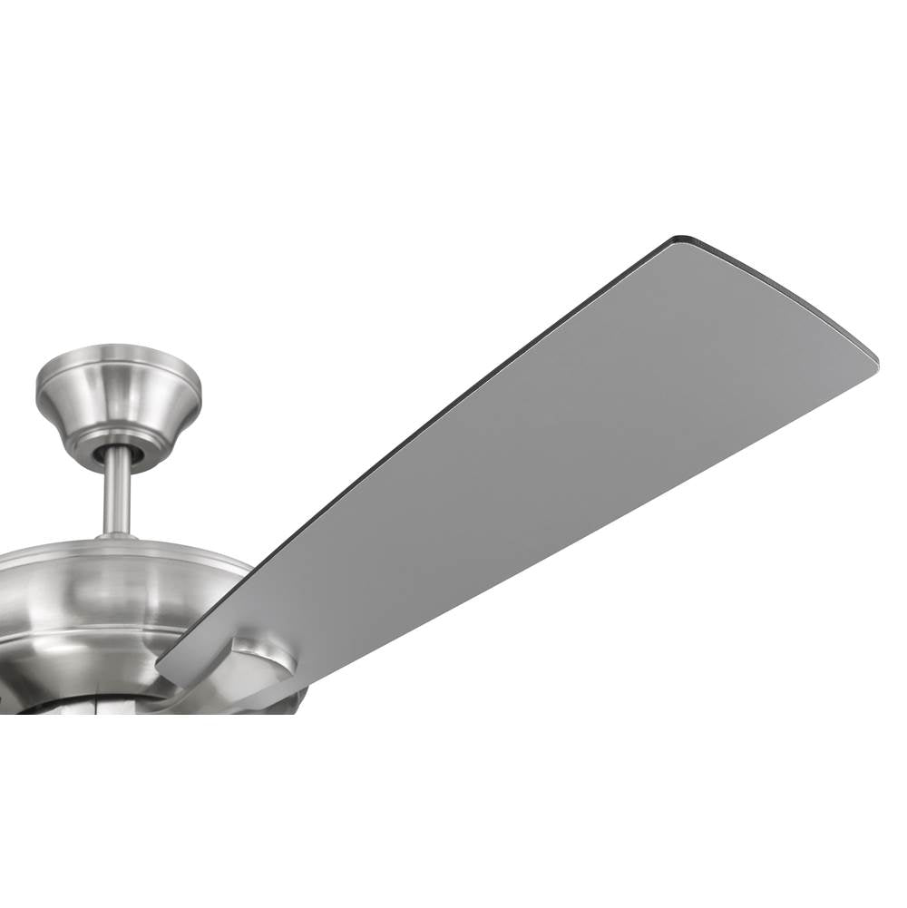 Craftmade ECF211BNK5-BNGW Brushed Polished Nickel Eos 52'' 5-blade Frost 2 Light Bowl Ceiling Fan In Brushed Polished Nickel With Brushed Nickel/greywood Blades, Light Kit Included (optional) Image 4