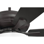 Craftmade ECF211CBZ5-CBZWLN Classic Bronze Eos 52'' 5-blade Frost 2 Light Bowl Ceiling Fan In Classic Bronze With Classic Bronze/walnut Blades, Light Kit Included (optional) Image 5