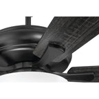 Craftmade ECF211FB5-FBGW Flat Black Eos 52'' 5-blade Frost 2 Light Bowl Ceiling Fan In Flat Black With Flat Black/greywood Blades, Light Kit Included (optional) Image 5