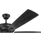 Craftmade ECF211FB5-FBGW Flat Black Eos 52'' 5-blade Frost 2 Light Bowl Ceiling Fan In Flat Black With Flat Black/greywood Blades, Light Kit Included (optional) Image 4
