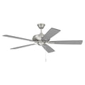 Craftmade Eos 52'' 5-blade Ceiling Fan In Brushed Polished Nickel W/ Brushed Nickel/greywood Blades; Light Kit Optional (not Included)