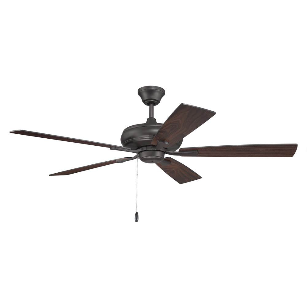 Craftmade ECF52CBZ5-CBZWLN Classic Bronze Eos 52'' 5-blade Ceiling Fan In Classic Bronze With Classic Bronze/walnut Blades, Light Kit Optional (not Included) Image 1